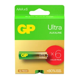 baterija-gp-aaa-lr03-ultra-alkalna-6-kom Baterija GP AAA LR03 Ultra alkalna 6 kom
