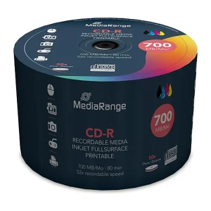 CD-R Mediarange 700MB 52x printable u celofanu - 50 kom.