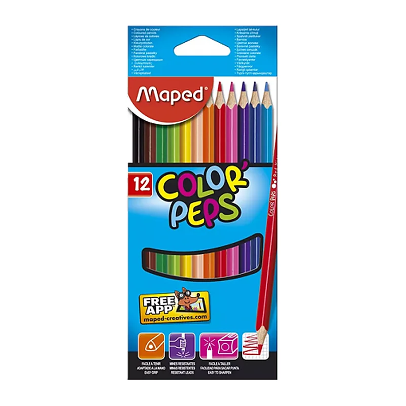Drvene bojice Maped Color'Peps – 12 boja