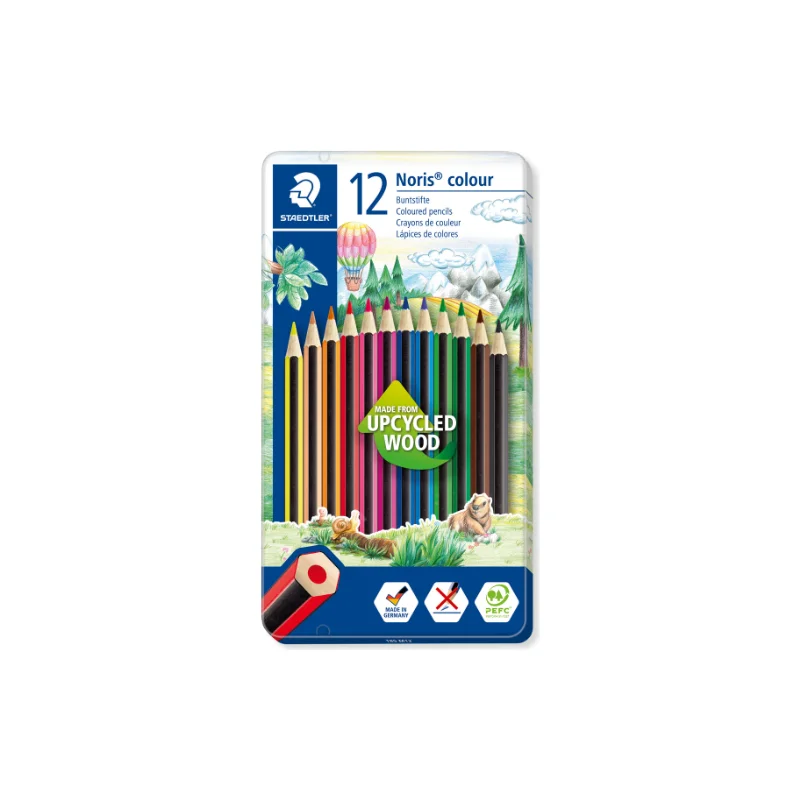 Drvene bojice Staedtler Noris colour 185 – 12 boja u metalnoj kutiji