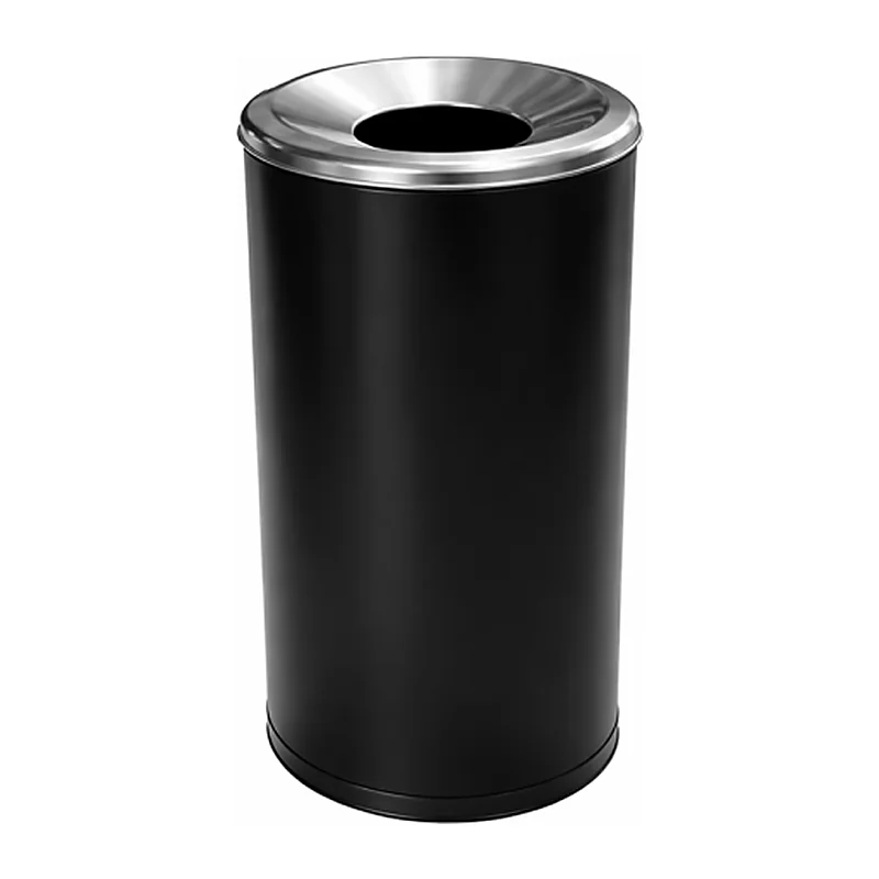 Kanta za otpatke 120 l crna sa inox poklopcem