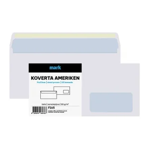 Koverta ameriken MARK sa desnim prozorom 11x23cm – 25 kom