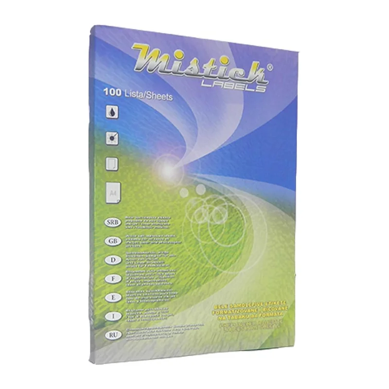 Nalepnice Mistick - White A4 - 210mm x 297mm