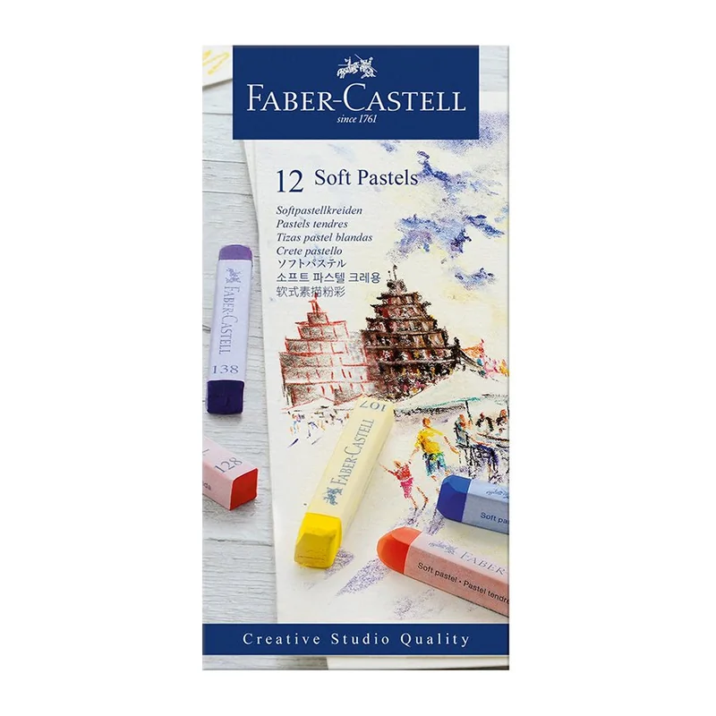Pastele soft Faber-Castell – 12 boja