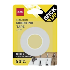 Traka obostrano lepljiva montažna Deli 25,4mm x 1,5m