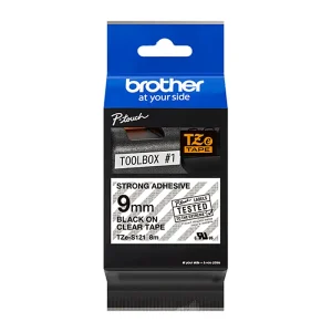 Traka TZeS-121 crna na prozirno 9mm